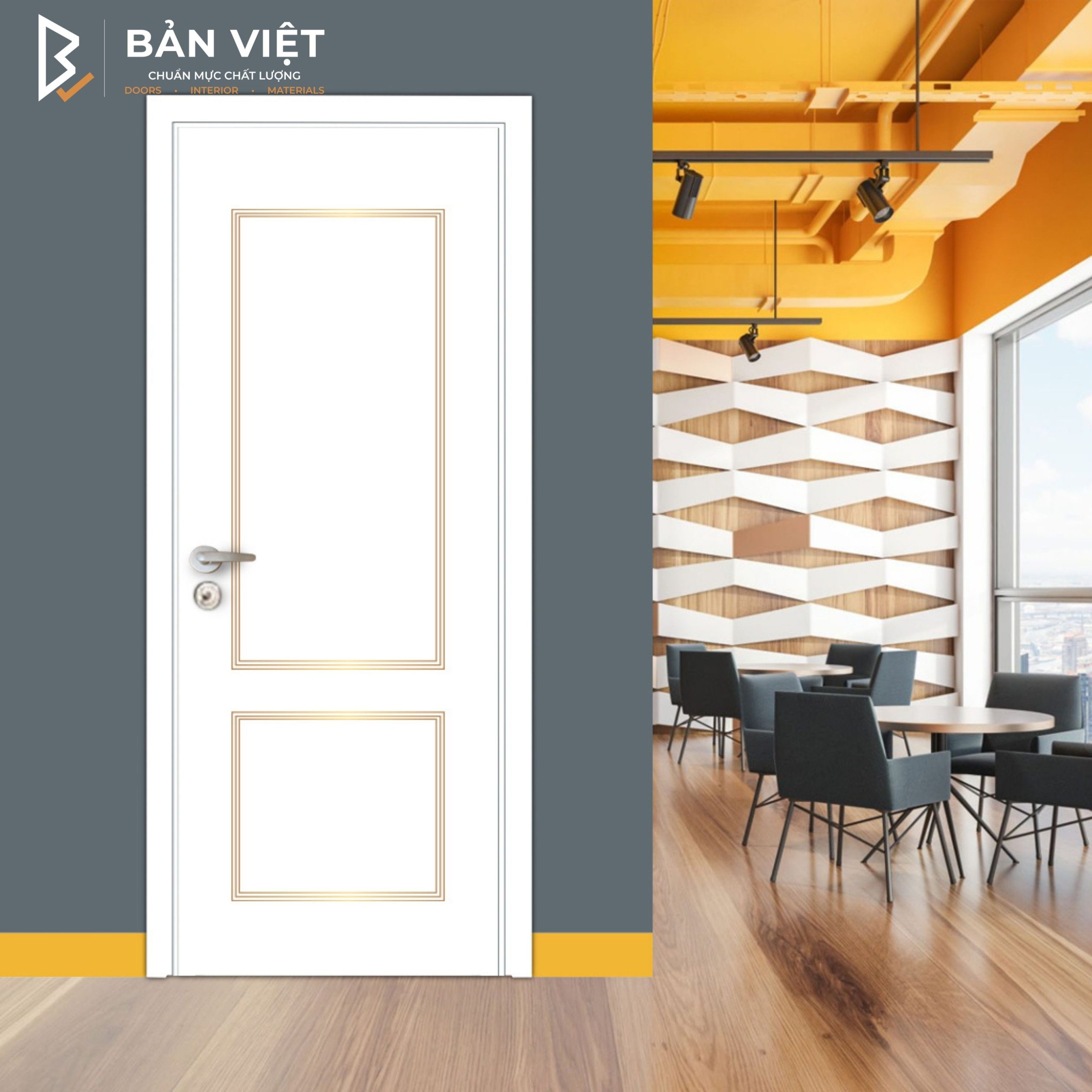 Cửa nhựa gỗ composite cao cấp BVH.15